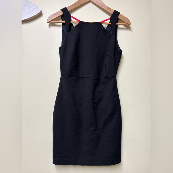 ZARA Trafaluc Little Black Sleeveless Mini Dress with Red Accents - Picture 1 of 11